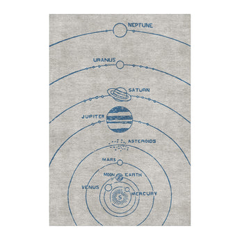 Solar System Blue & Ivory in 4' x 6' Size