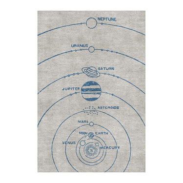 Solar System Blue & Ivory in 4' x 6' Size