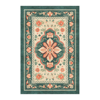 Meave Sage Green & Rose in 6x4ft Size