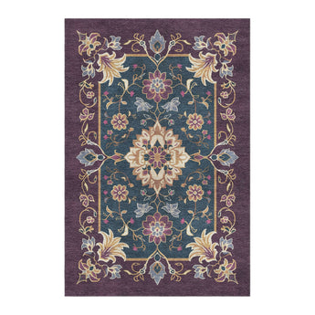 Miriam Navy & Purple in 4' x 6' Size