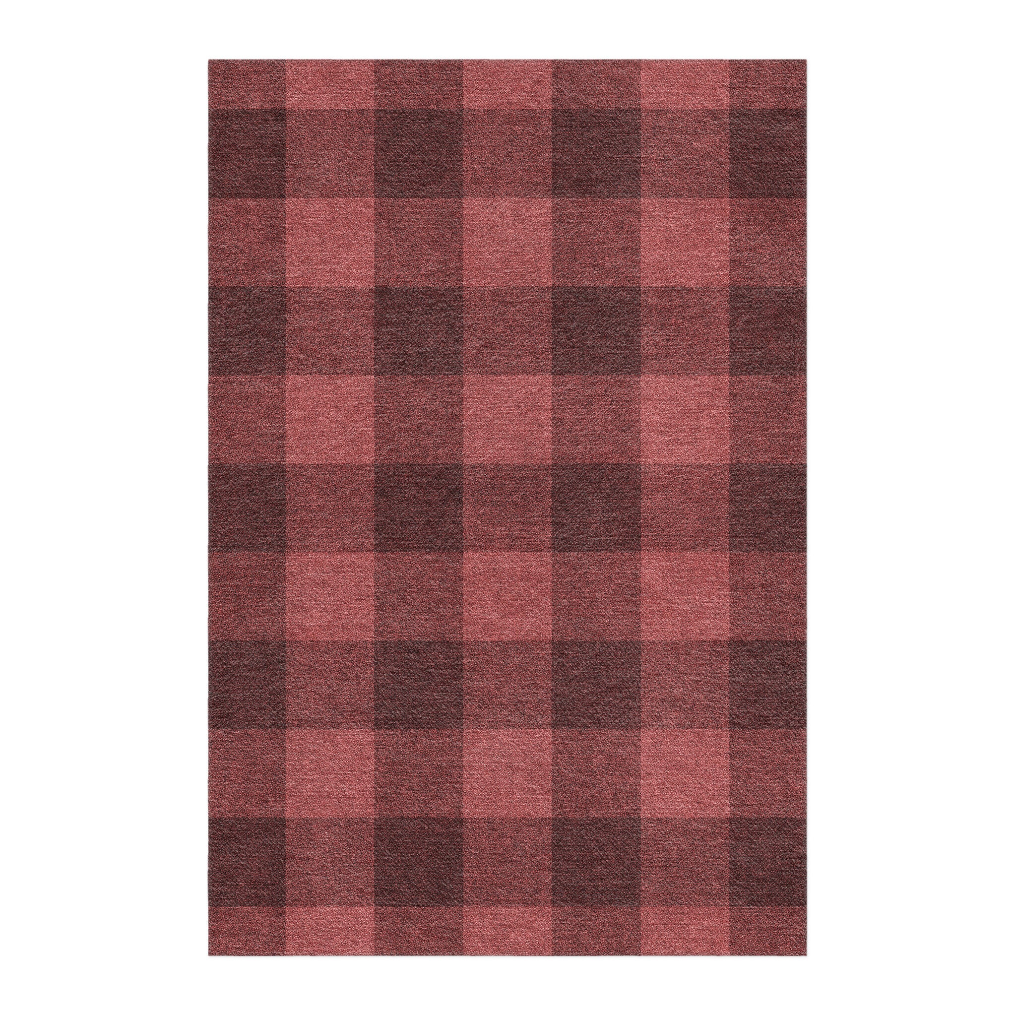 Deep Red Area Rug Buffalo Plaid Deep Red Area Rug – Undrfoot Rugs