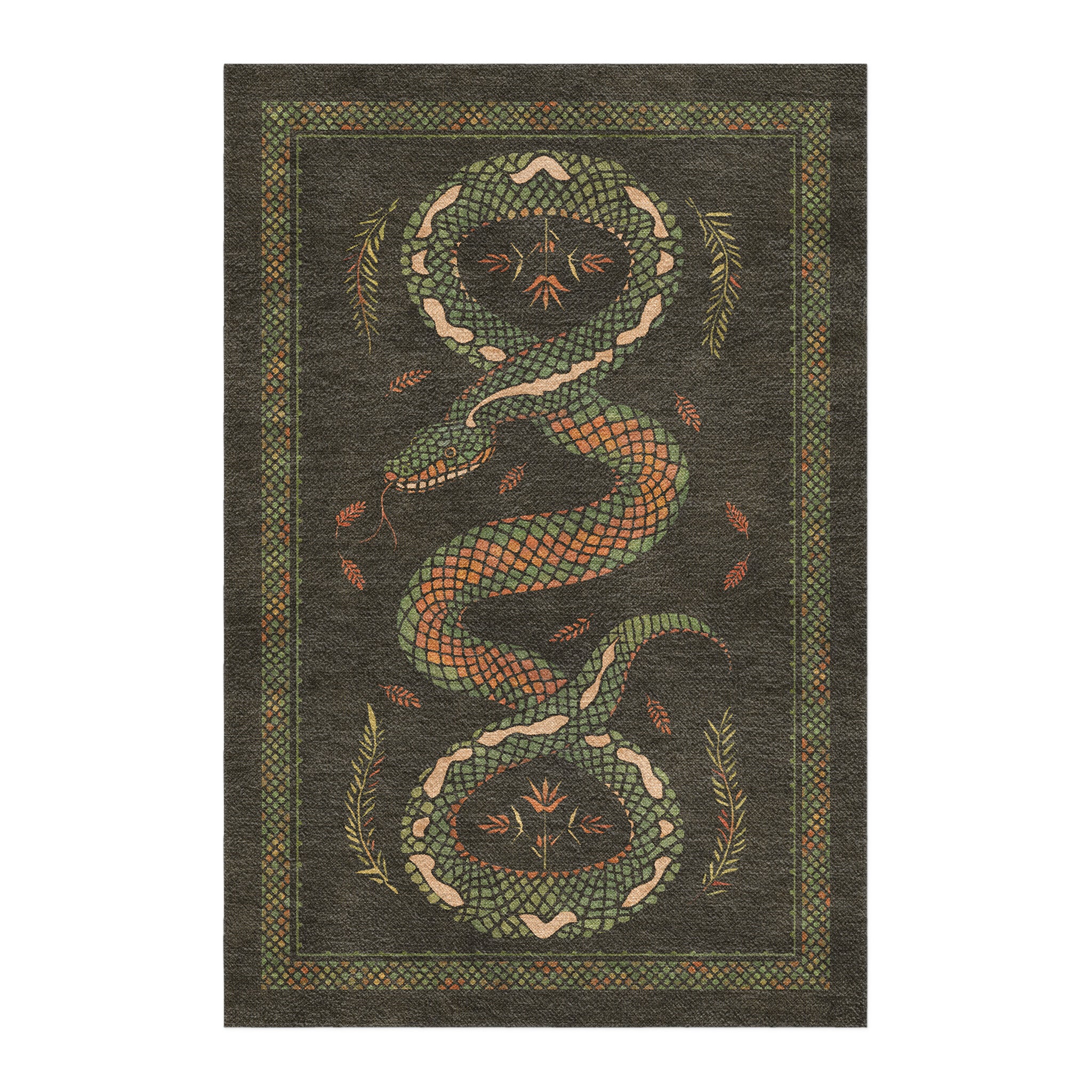 Snake In The Woods Area Rug – Undrfoot Rugs
