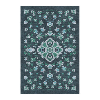 Fenwick Navy & Green in 4' x 6' Size