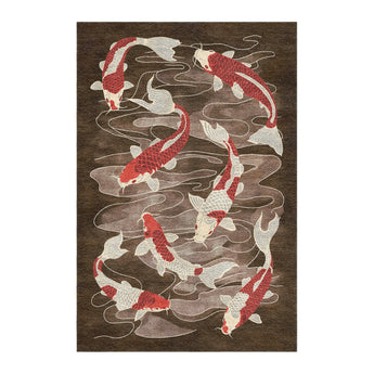 Koi Pond Brown in 4' x 6' Size