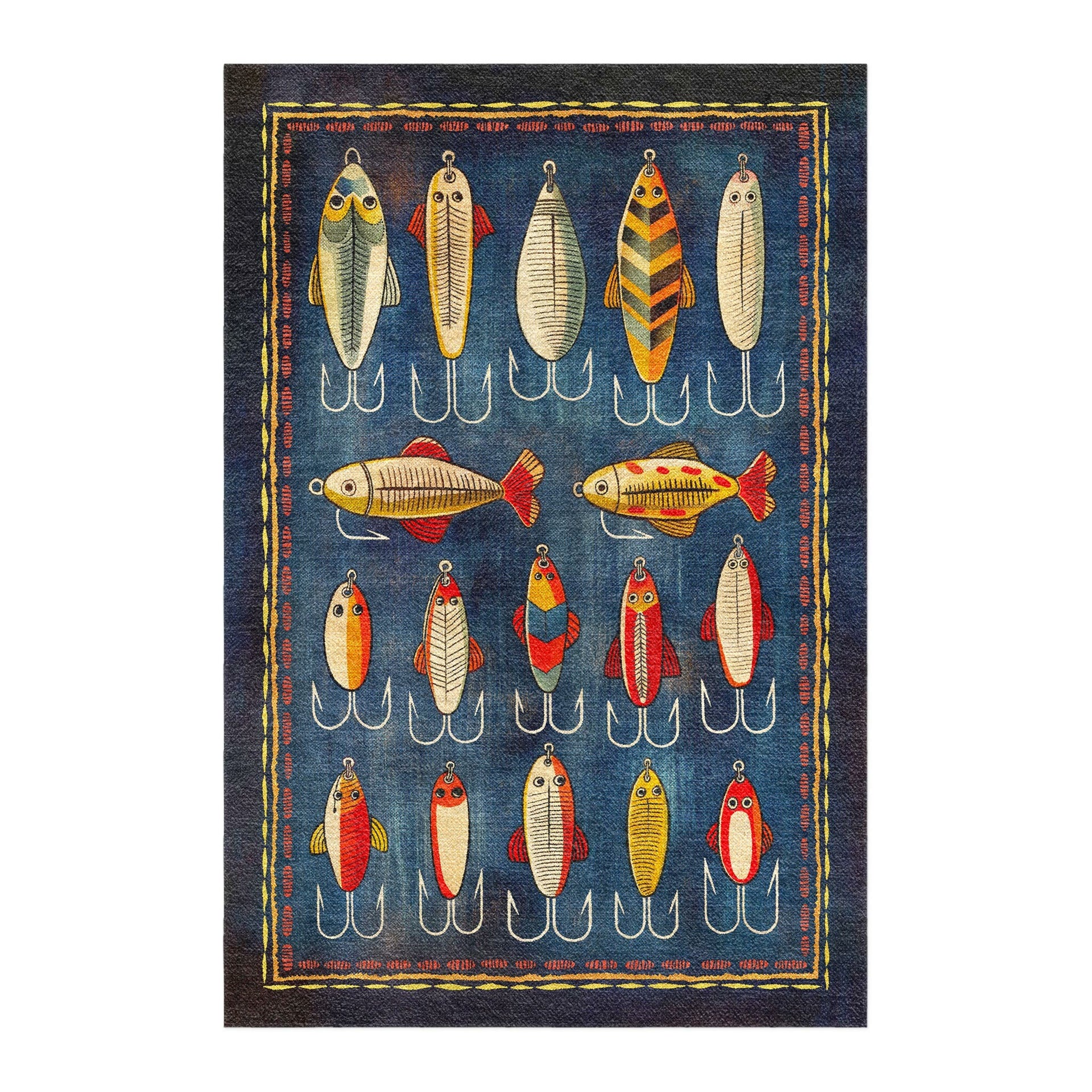 Fishing Lures Area Rug – Undrfoot Rugs