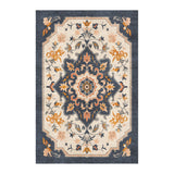 Louanne Navy & Orange in 6x4ft Size