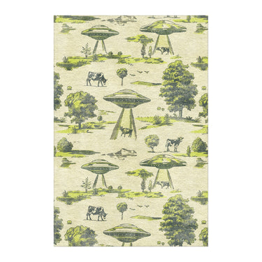 UFO Cow Abduction Toile in 4' x 6' Size