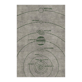Solar System Taupe & Forest in 4' x 6' Size