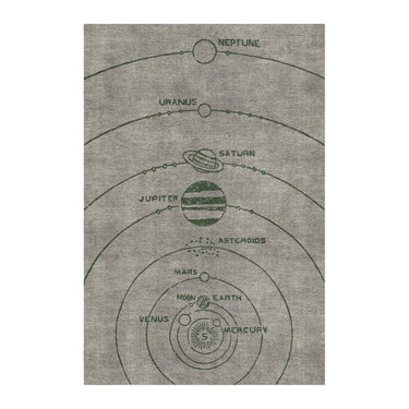 Solar System Taupe & Forest in 4' x 6' Size