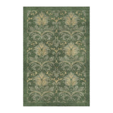 Agnes Damask Deep Olive Green in 4' x 6' Size