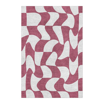 Twyla Checkered Fuscia in 4' x 6' Size