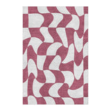 Twyla Checkered Fuscia in 4' x 6' Size