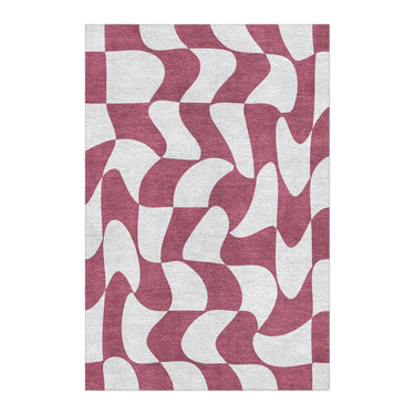Twyla Checkered Fuscia in 4' x 6' Size