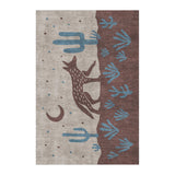 Desert Coyote Dark Red Clay & Dusty Blue in 4' x 6' Size
