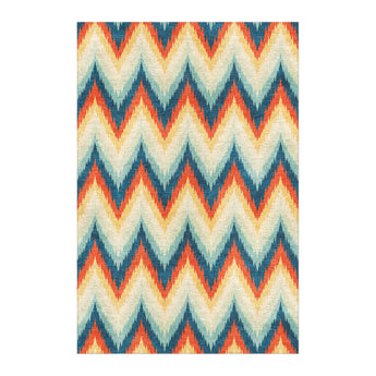 Firekat Blue & Orange in 4' x 6' Size