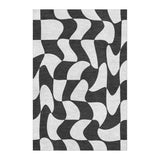 Twyla Checkered Black & White in 4' x 6' Size