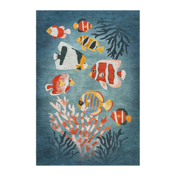 Tropical Fish & Coral in 4' x 6' Size