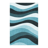 Sinuous Teal Monochrome in 6x4ft Size