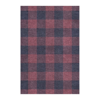 Buffalo Plaid Maroon & Navy in 4' x 6' Size