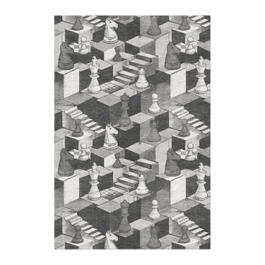 Harmon Surreal Chess Black & Grey in 4' x 6' Size