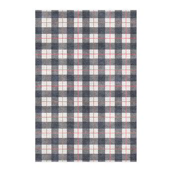 Wallace Plaid Navy & Red in 6x4ft Size