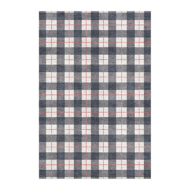 Wallace Plaid Navy & Red in 6x4ft Size