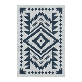 Reyno Navy & Stone in 4' x 6' Size