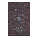 Solar System Burgandy & Powder Blue in 4' x 6' Size