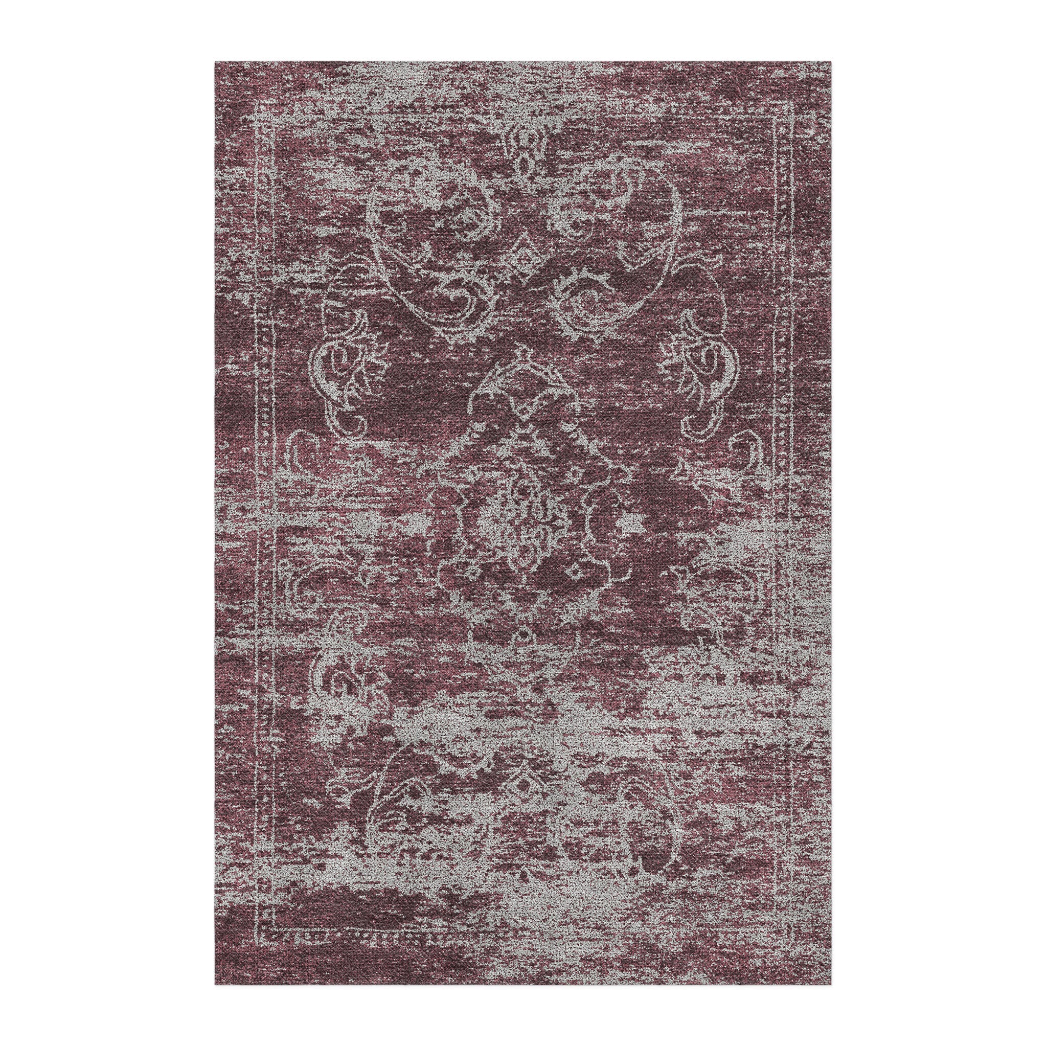 Bennett Maroon & Grey Area Rug – Undrfoot Rugs