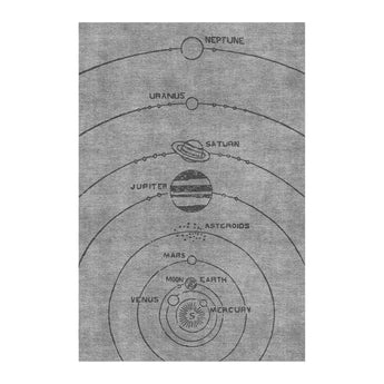 Solar System Grey & Black in 4' x 6' Size