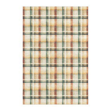 Madras Plaid Taupe & Green in 6x4ft Size