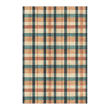 Brenton Plaid Taupe & Teal in 4' x 6' Size