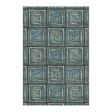 Diego Navy & Turquoise in 4' x 6' Size