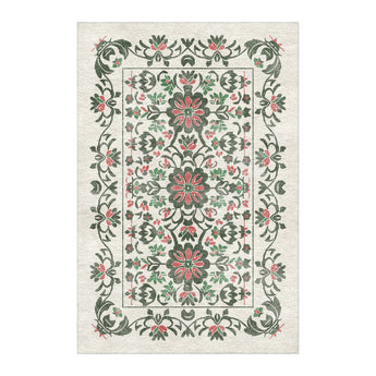 Georgiana Green & Deep Cerise in 4' x 6' Size