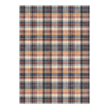 MacPherson Plaid Navy & Gold in 7x5ft Size