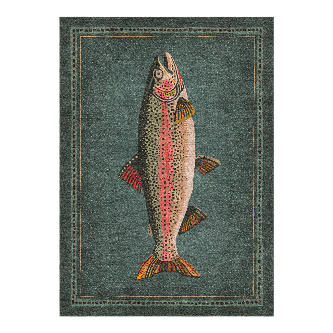 Rainbow Trout Area Rug – Undrfoot Rugs