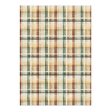 Madras Plaid Taupe & Green in 7x5ft Size