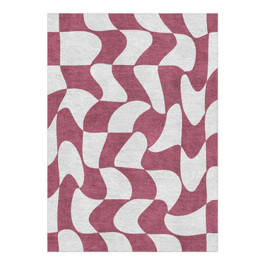 Twyla Checkered Fuscia in 5' x 7' Size