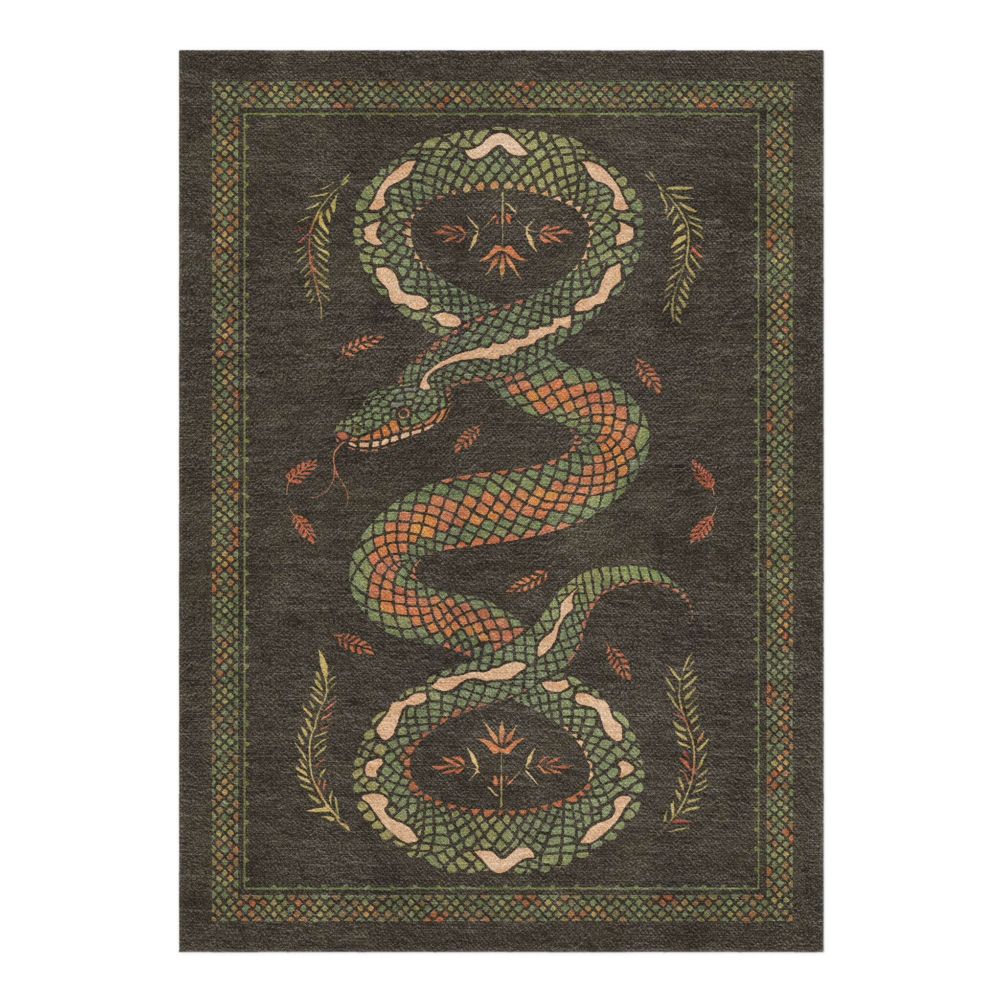 Snake In The Woods Area Rug – Undrfoot Rugs