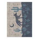 Desert Coyote Midnight & Dusty Blue in 5' x 7' Size