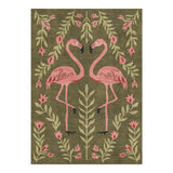 Flamingo Friends Sage Green in 5' x 7' Size