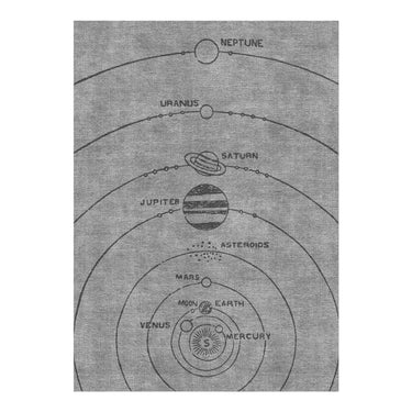 Solar System Grey & Black in 5' x 7' Size