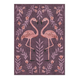 Flamingo Friends Purple in 5' x 7' Size