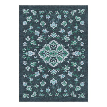 Fenwick Navy & Green in 5' x 7' Size