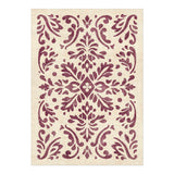 Floranna Ivory & Wine in 5' x 7' Size