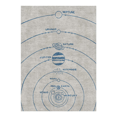 Solar System Blue & Ivory in 5' x 7' Size