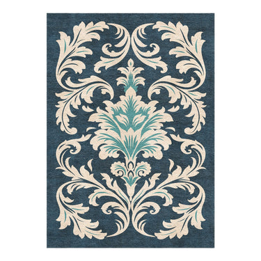 Aubrey Navy & Teal in 5' x 7' Size