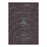 Solar System Burgandy & Powder Blue in 5' x 7' Size