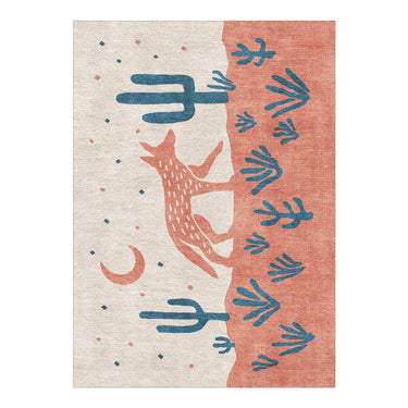Desert Coyote Denim Blue & Terracotta in 5' x 7' Size