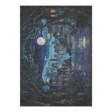 8 Bit Uptown Twilight Skyline in 5' x 7' Size
